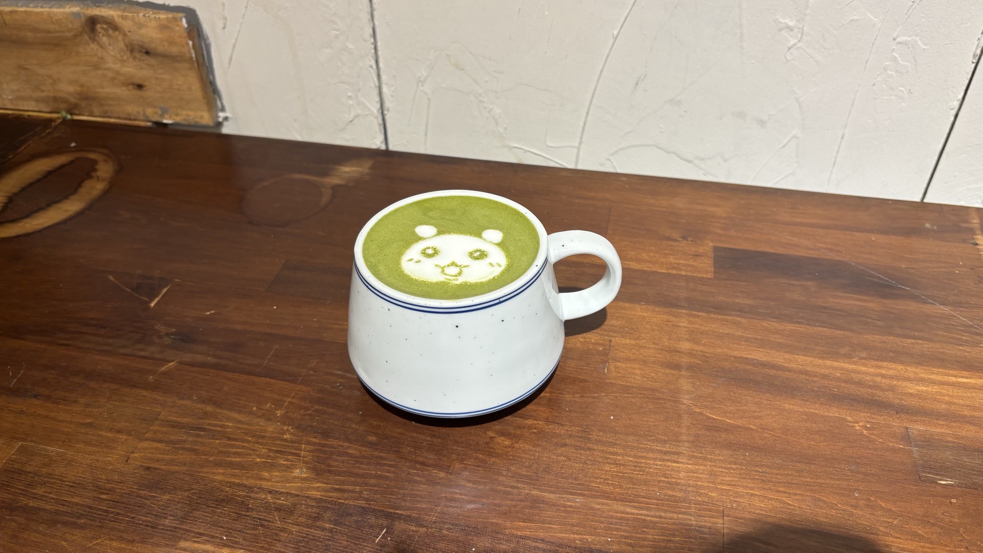 Matcha latté před odjezdem